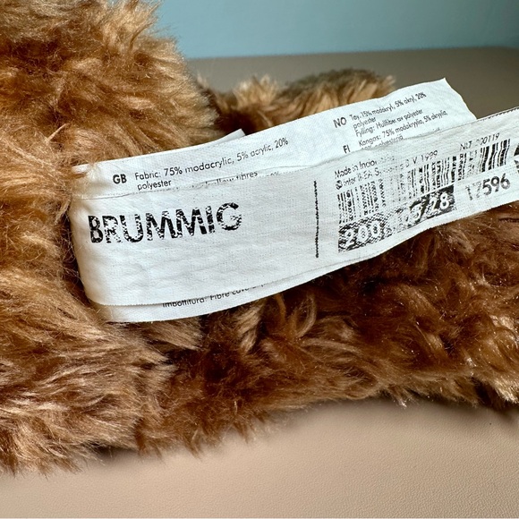 IKEA Brummig Bear HTF Plush Stuffed Animal 12” Embroidered Eyes - Picture 10 of 10